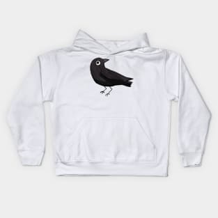 crow illustration Kids Hoodie